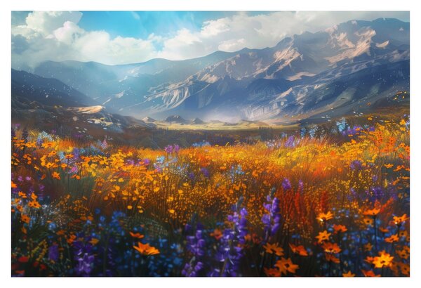 Slika - Slikani planinski pejzaž II. (90x60 cm)
