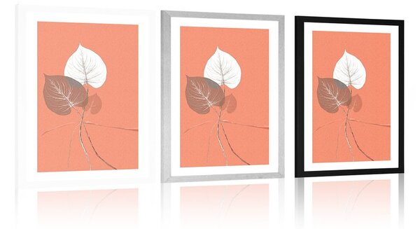 Plakat s paspartuom buket od listova
