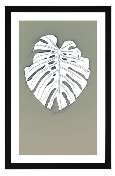 Plakat s paspartuom bijeli list monstere