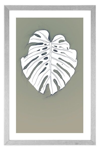 Plakat s paspartuom bijeli list monstere