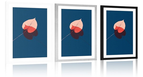 Plakat s paspartuom neobičnost listova