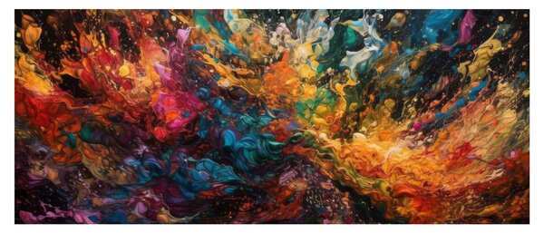 Slika - Apstrakcija boja II. (120x50 cm)