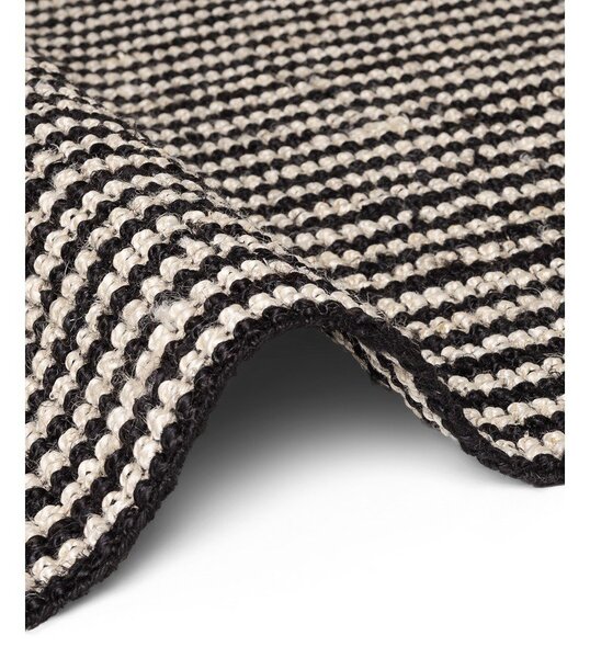 Crni ručno rađen juten tepih 160x230 cm Harvest Ebony – Elle Decoration