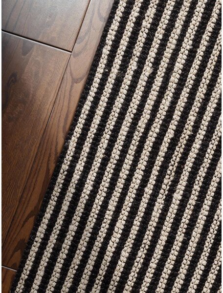 Crni ručno rađen juten tepih 160x230 cm Harvest Ebony – Elle Decoration