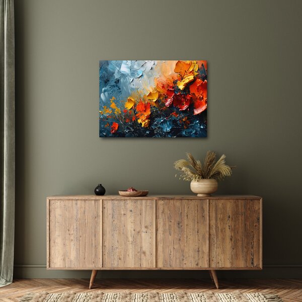 Slika - Apstraktna slika cvijeća III. (70x50 cm)