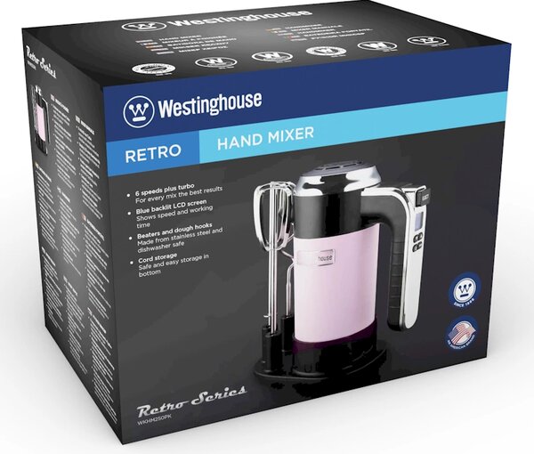 Westinghouse Retro Pink ručni mikser
