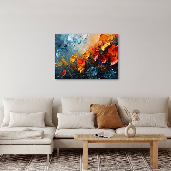 Slika - Apstraktna slika cvijeća III. (70x50 cm)