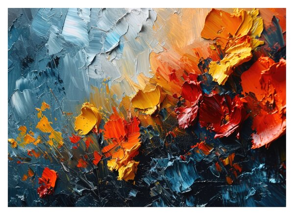 Slika - Apstraktna slika cvijeća III. (70x50 cm)