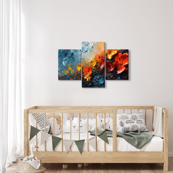 Slika - Apstraktna slika cvijeća III. (90x60 cm)