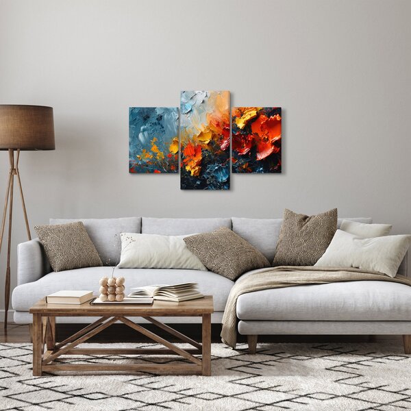 Slika - Apstraktna slika cvijeća III. (90x60 cm)