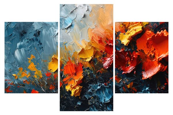 Slika - Apstraktna slika cvijeća III. (90x60 cm)