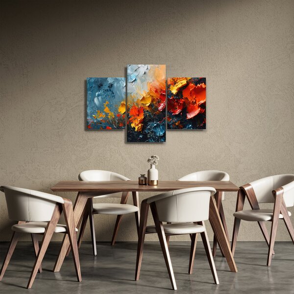 Slika - Apstraktna slika cvijeća III. (90x60 cm)