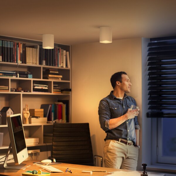 Stropne Svjetiljka Philips Hue, Philips Hue Pillar, prigušiv, Bijela, Dnevna soba, Metal, Moderan