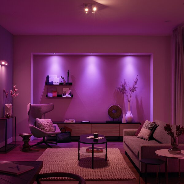 Stropne Svjetiljka Philips Hue, Argenta, prigušiv, Bijela, Dnevna soba, Metal, Moderan