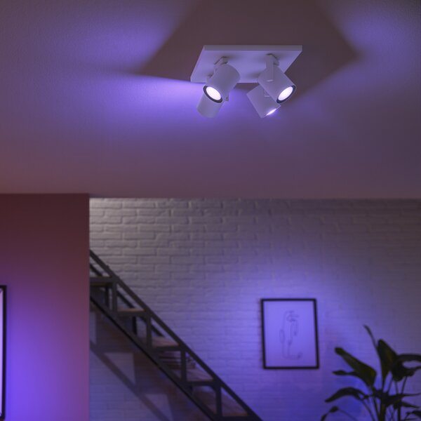 Stropne Svjetiljka Philips Hue, Argenta, prigušiv, Bijela, Dnevna soba, Metal, Moderan