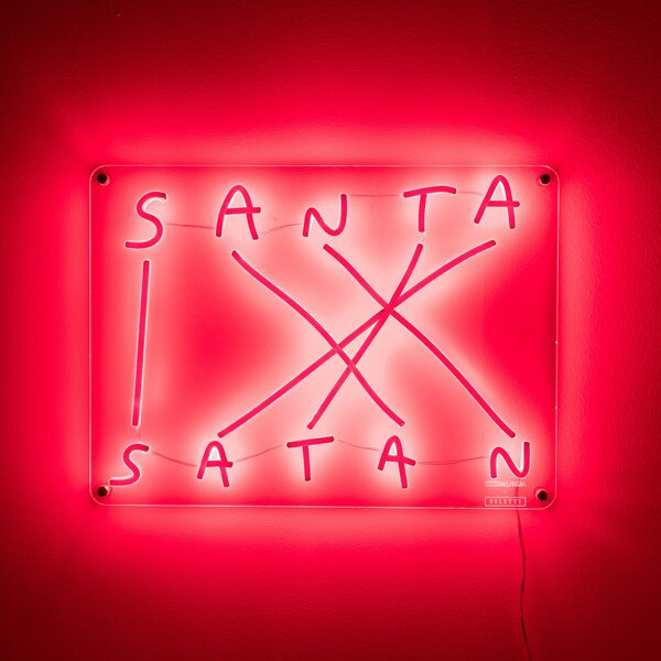 Stolne Lampa SELETTI, Santa-Satan, prigušiv, Crvena, Dnevna soba, Plastika, Dizajn