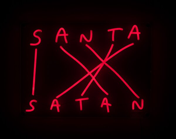 Stolne Lampa SELETTI, Santa-Satan, prigušiv, Crvena, Dnevna soba, Plastika, Dizajn