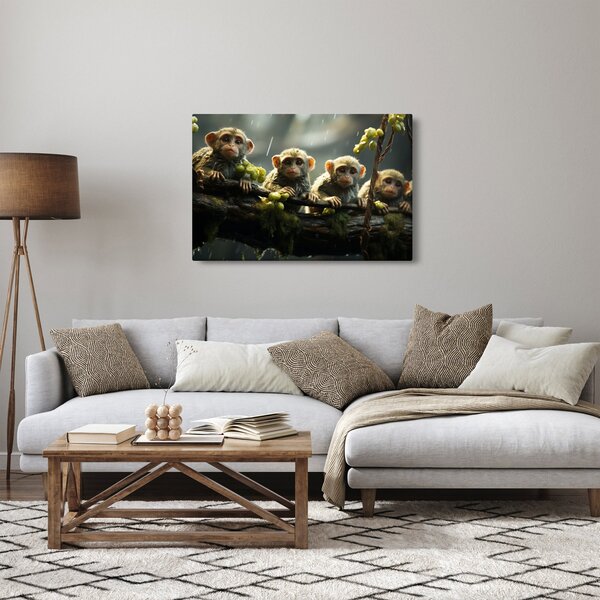 Slika - Majmuni (90x60 cm)