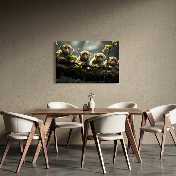Slika - Majmuni (90x60 cm)
