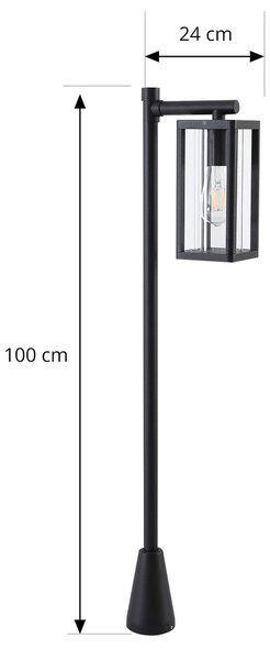 Vanjske Svjetiljka Lucande, Siveta, prigušiv, Crno, Terasa, Aluminij, Moderan