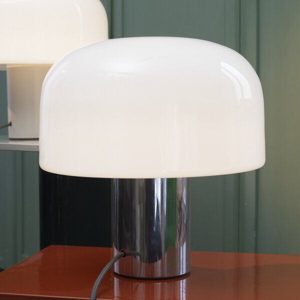 Stolne Lampa FLOS, Bellhop Glass T, prigušiv, Bijela, Dnevna soba, Staklo