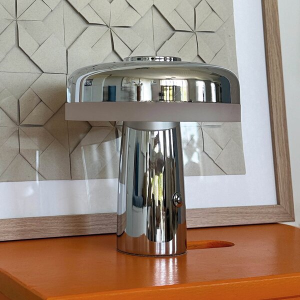 Stolne Lampa Dyberg Larsen, Porter, prigušiv, Metalik, Dnevna soba, Metal, Skandinavski