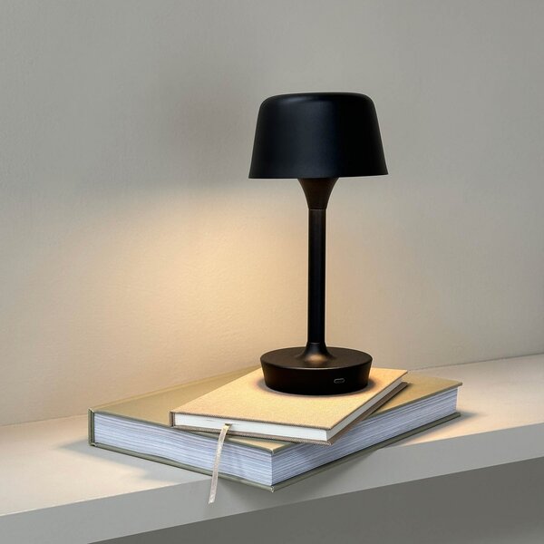Stolne Lampa Dyberg Larsen, Flow, prigušiv, Crno, Dnevna soba, Metal, Skandinavski