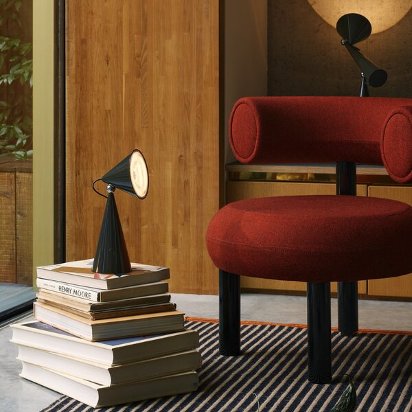 Stolne Lampa Tom Dixon, POSE, prigušiv, Crno, Dnevna soba, Plastika, Dizajn