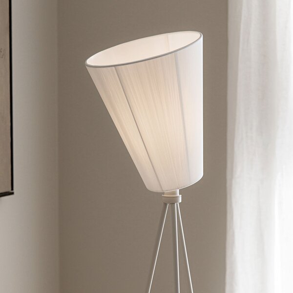 Podne Lampa Northern, Oslo Wood, prigušiv, Bijela, Dnevna soba, Tkanina / tekstil, Dizajn