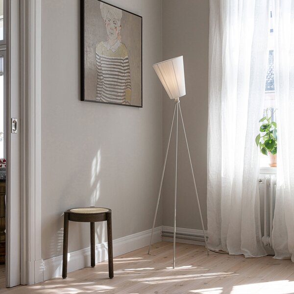Podne Lampa Northern, Oslo Wood, prigušiv, Bijela, Dnevna soba, Tkanina / tekstil, Dizajn