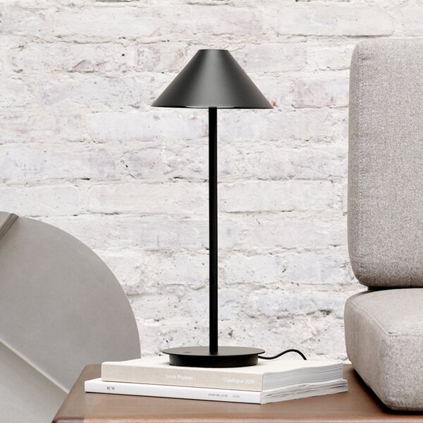 Stolne Lampa Louis Poulsen, Keglen, prigušiv, Crno, Dnevna soba, Metal, Dizajn