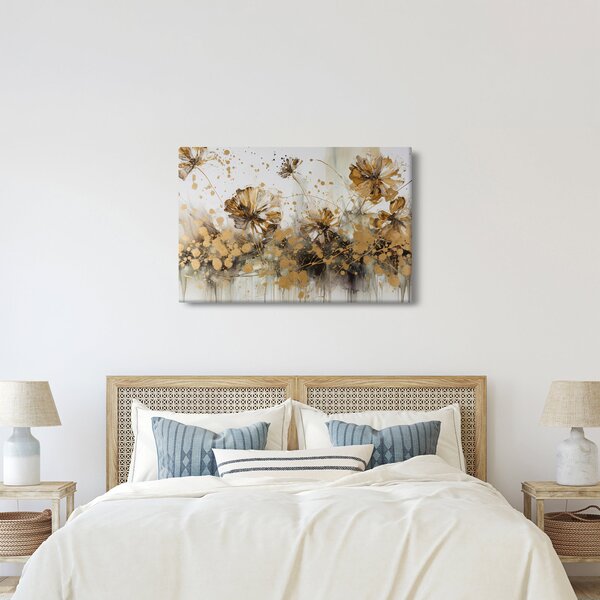 Slika - Apstraktna cvjetna slika (90x60 cm)