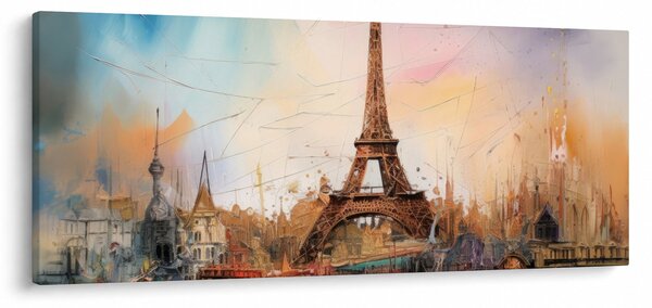 Slika - Slikanje Eiffelovog tornja (120x50 cm)
