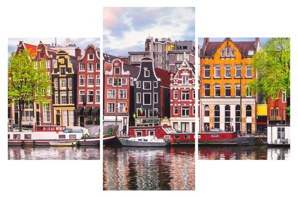 Slika - Amsterdam, plesne kuće (90x60 cm)