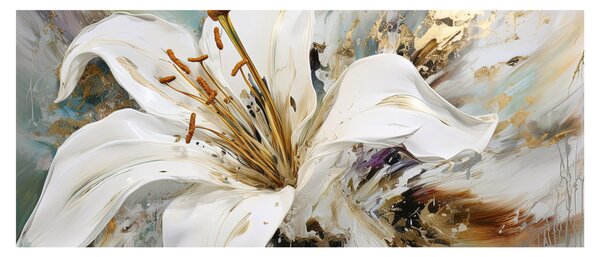 Slika - Apstrakcija s ljiljanom (120x50 cm)