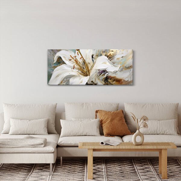 Slika - Apstrakcija s ljiljanom (120x50 cm)