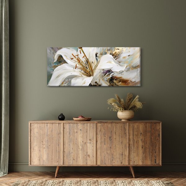 Slika - Apstrakcija s ljiljanom (120x50 cm)