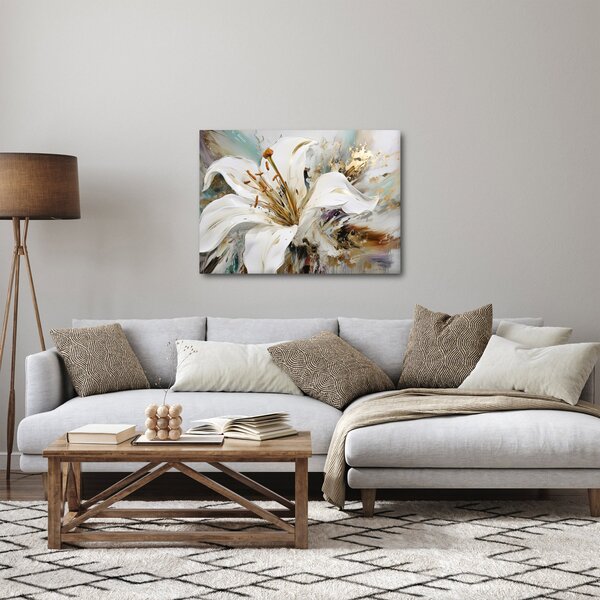 Slika - Apstrakcija s ljiljanom (70x50 cm)