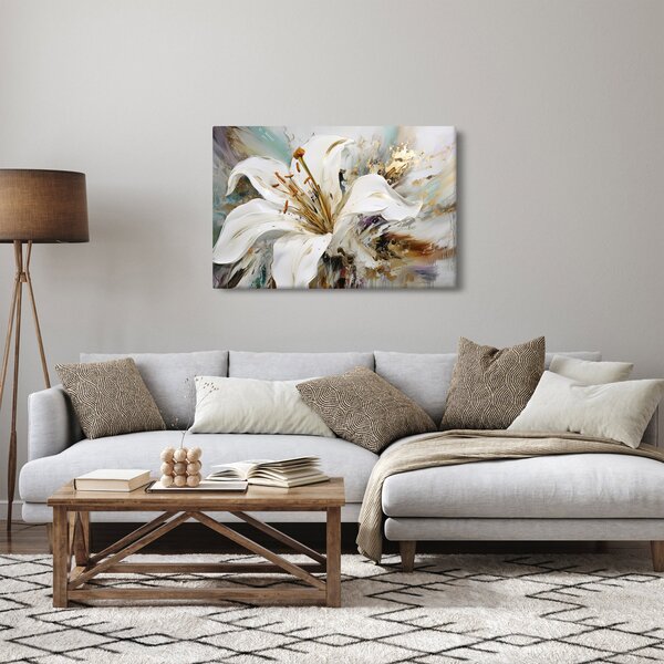 Slika - Apstrakcija s ljiljanom (90x60 cm)