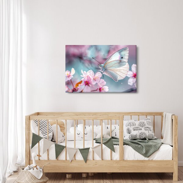 Slika - Leptir na stablu trešnje (90x60 cm)