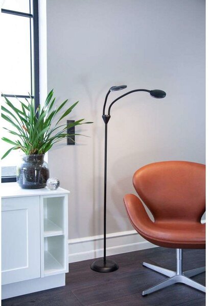 Podne Lampa Halo Design, Crno, Dnevna soba, Plastika