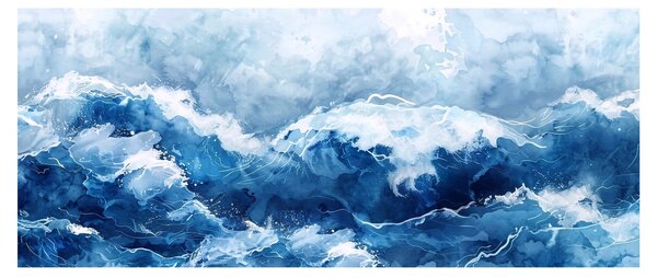 Slika - Ilustracija mora (120x50 cm)