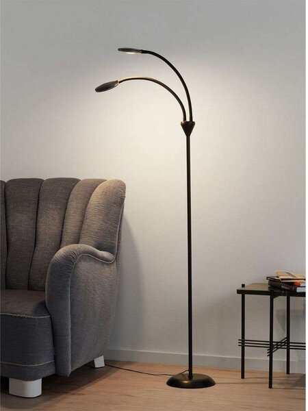 Podne Lampa Halo Design, Crno, Dnevna soba, Plastika