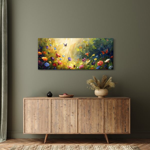 Slika - Proljetna cvjetna livada, slika (120x50 cm)
