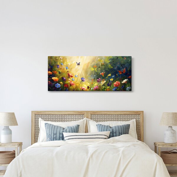 Slika - Proljetna cvjetna livada, slika (120x50 cm)