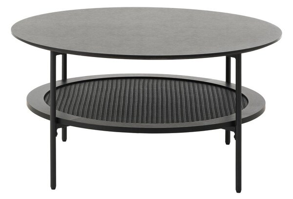 Crni okrugao stolić za kavu ø 80 cm Pensacola – Unique Furniture
