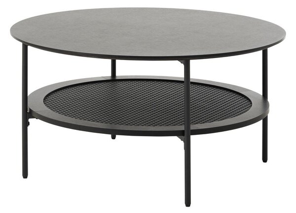 Crni okrugao stolić za kavu ø 80 cm Pensacola – Unique Furniture