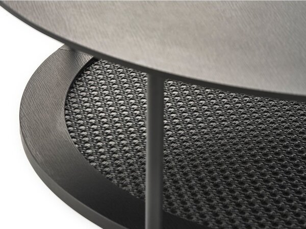Crni okrugao stolić za kavu ø 80 cm Pensacola – Unique Furniture