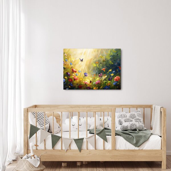 Slika - Proljetna cvjetna livada, slika (70x50 cm)