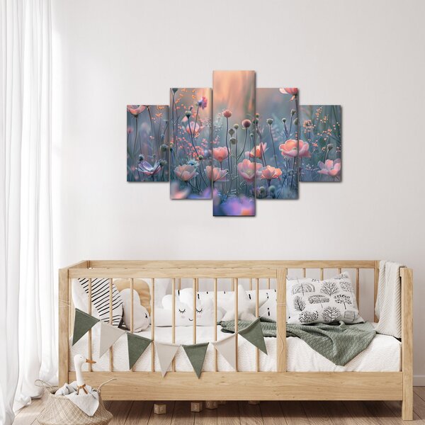 Slika - Cvijeće u pastelnim bojama (150x105 cm)